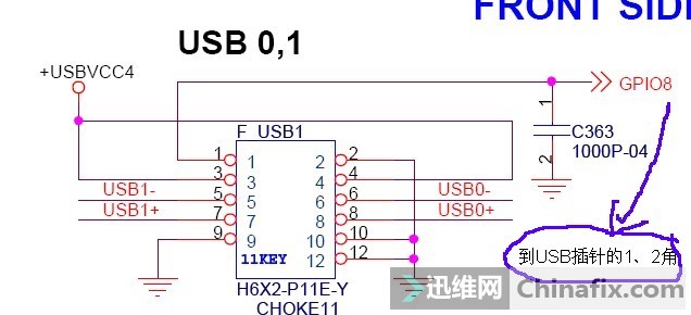 今天得到一份m3a780m的主板电路图,看了一 下usb电路发现一个问题