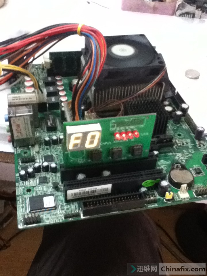 杰微JWC61M主板开机显示F0有复位维修!-迅维