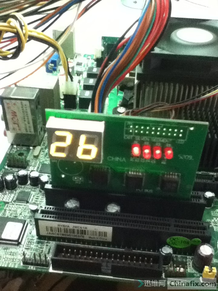 杰微JWC61M主板开机显示F0有复位维修!-迅维