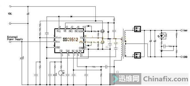 液晶集成块SSC9512S电流共振型电源控制芯