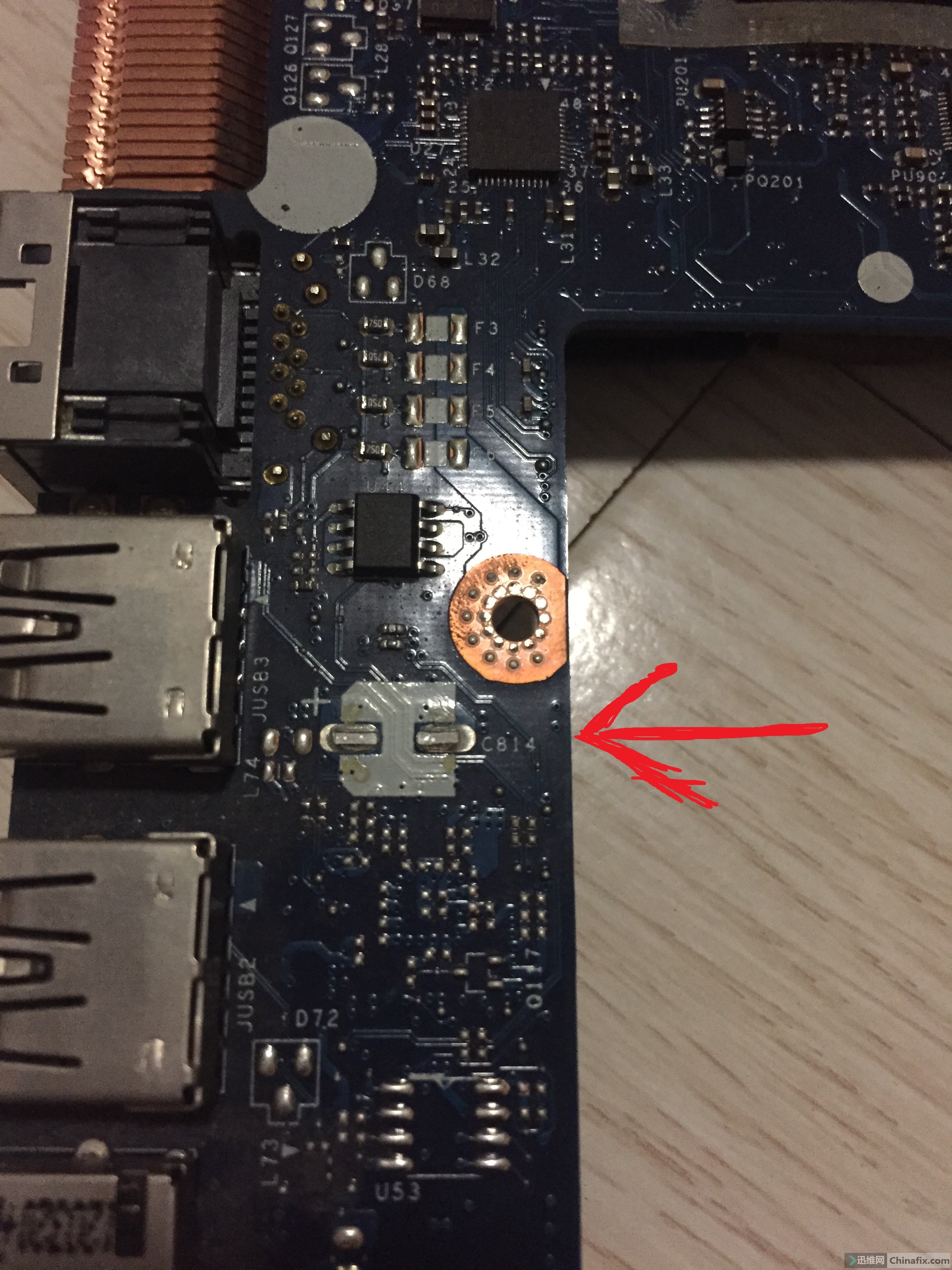 联想Y470N的主板掉了一个贴片电解电容,是否