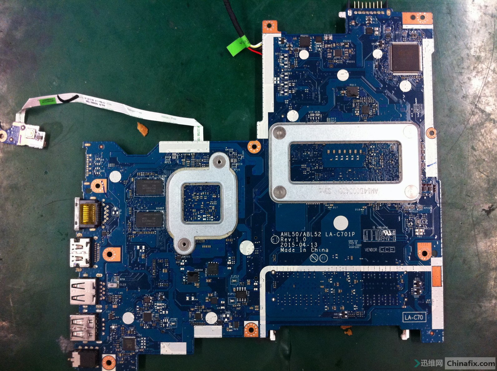 主板反面图片hp tpn-c125 ahl50 la-c701p rev 1.0 2015-04-13