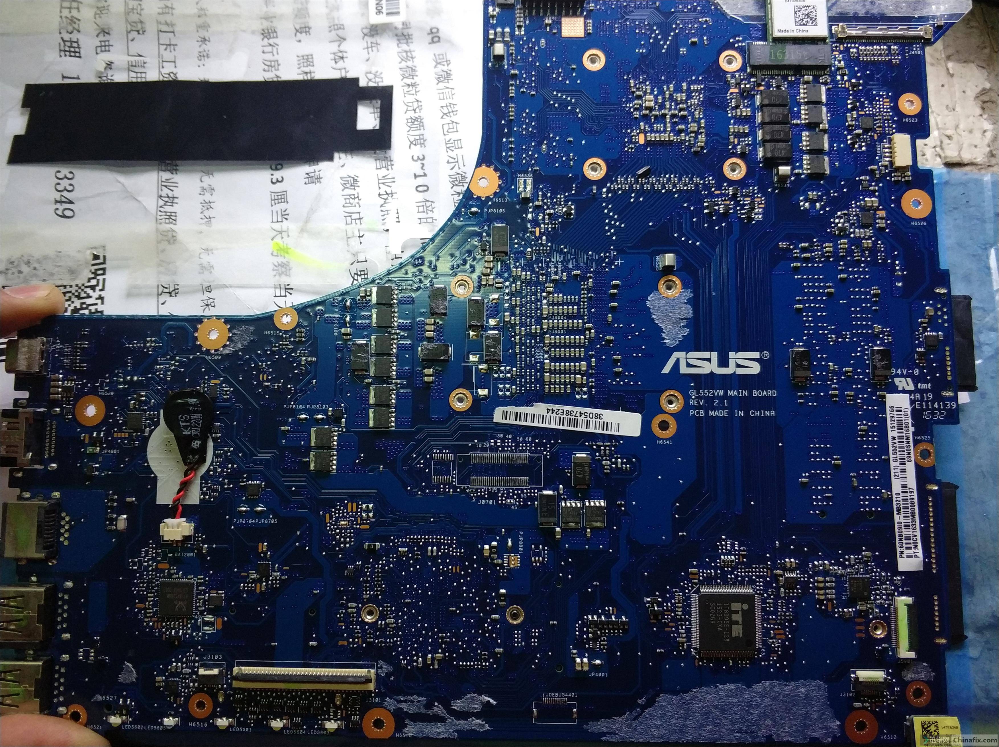 asus飞行堡垒zx50vwgl552vw原机读取亮机okbios有图