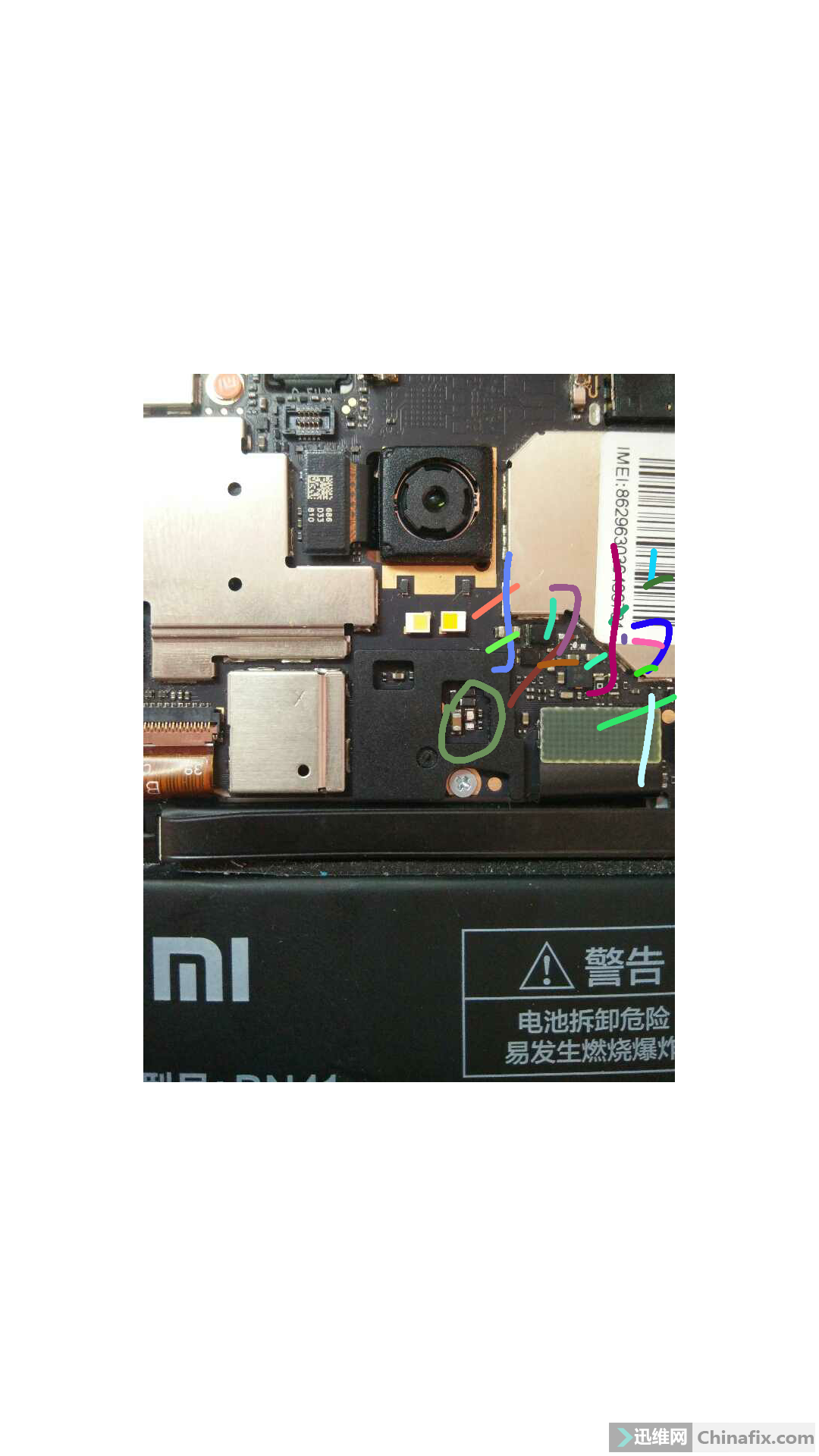 红米note4x充电短路尾插小板不短
