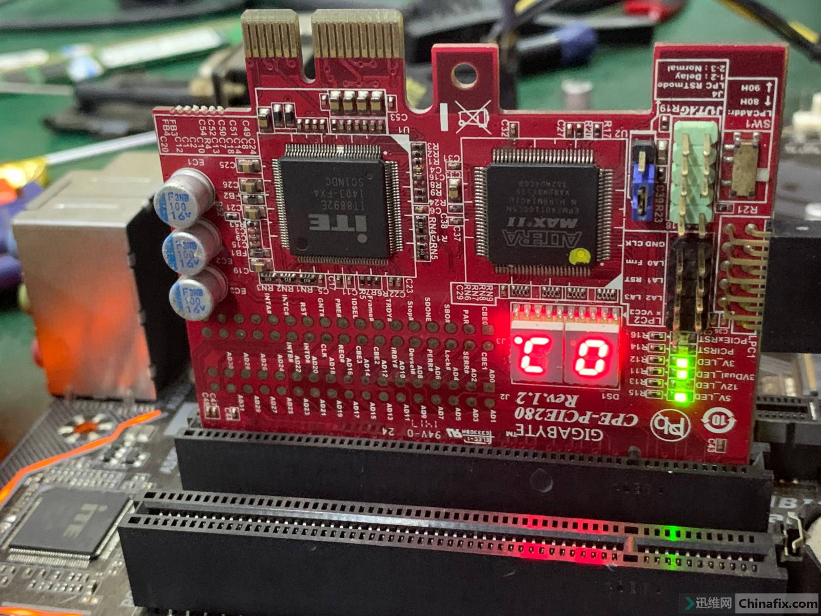 迅维实地学员分享:技嘉ga-b250m-d3h主板开机不显示维修