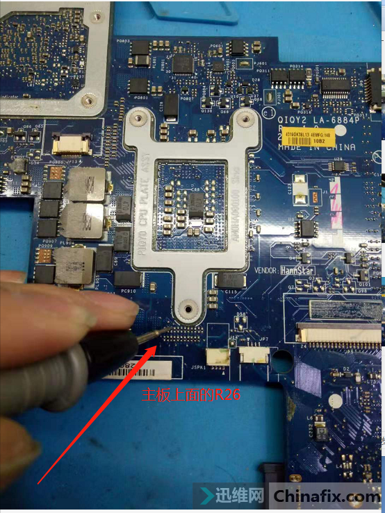 维修技术 笔记本维修 机器型号:联想y470 主板板号:la-6884p