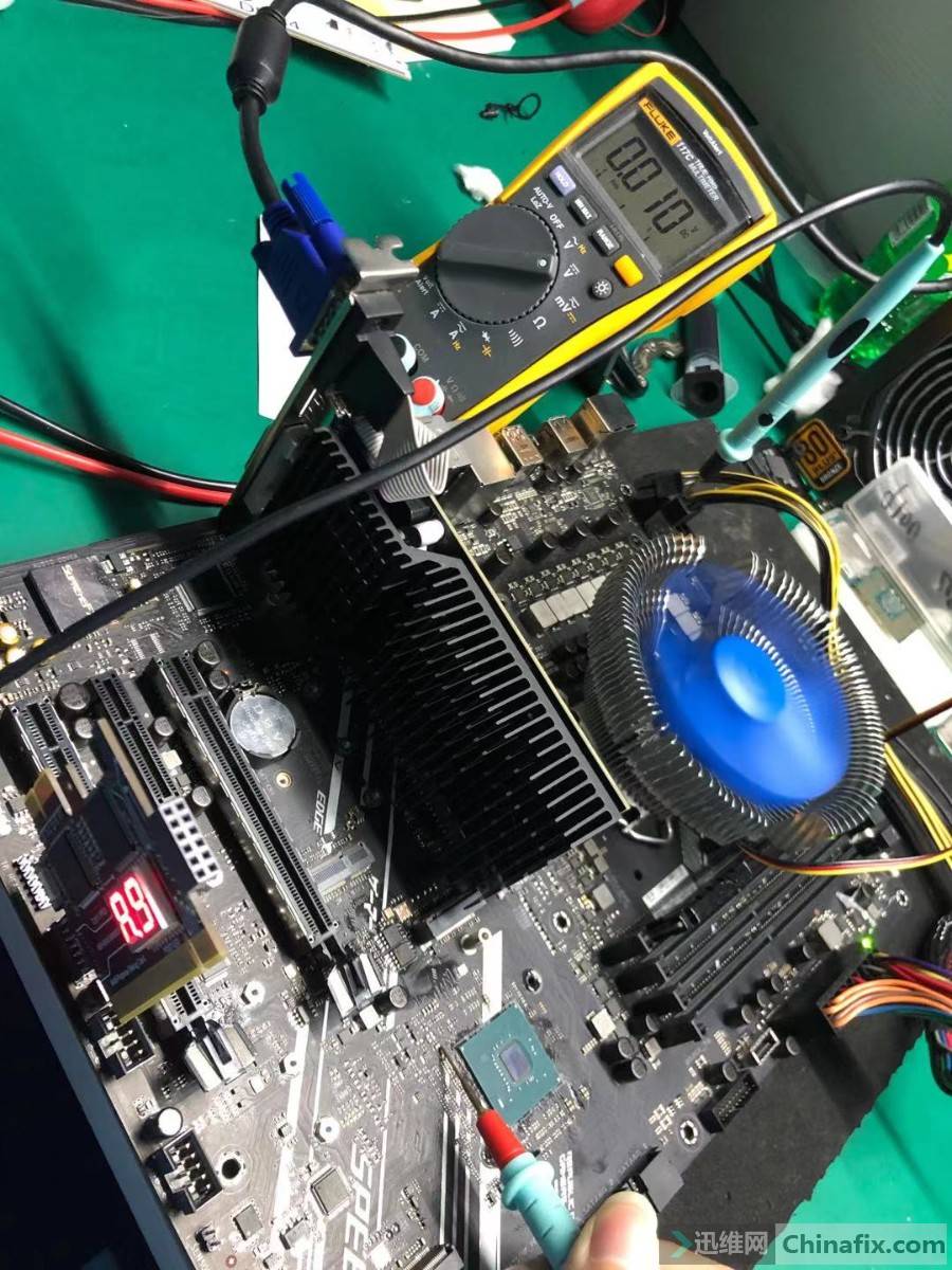 迅维学员分享:华硕rog strix z490-r主板不出cpu供电维修