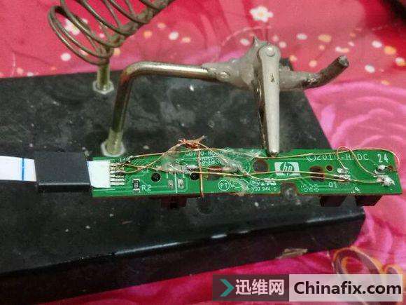 飞线修复作死拆解破坏的打印机小板