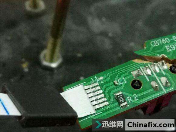 飞线修复作死拆解破坏的打印机小板