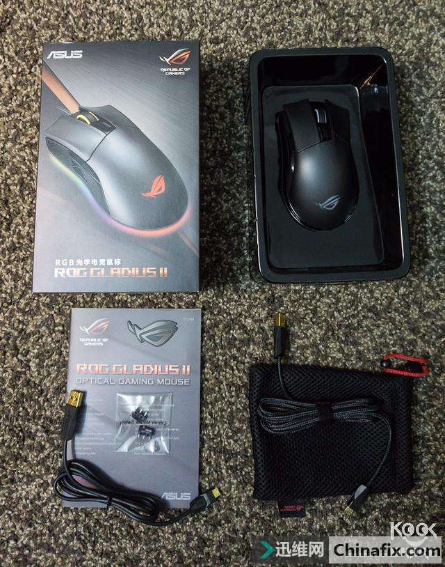 重新定义灯效,华硕 ROG GLADIUS II鼠标测评