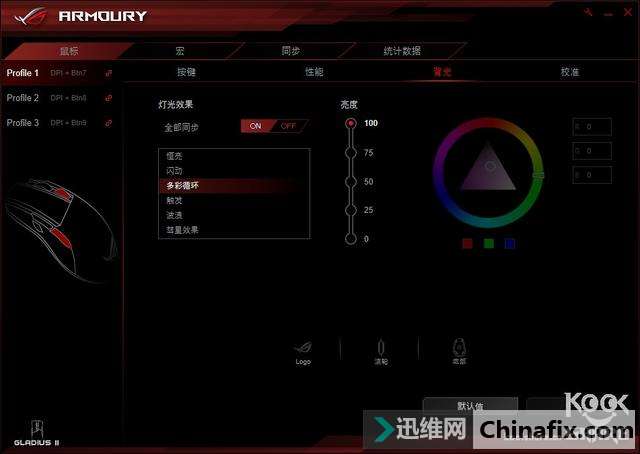 重新定义灯效,华硕 ROG GLADIUS II鼠标测评