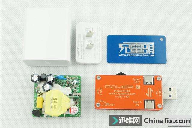 安科讯myACT PD快充技术电源适配器拆解,型号APS-PD025W10-G