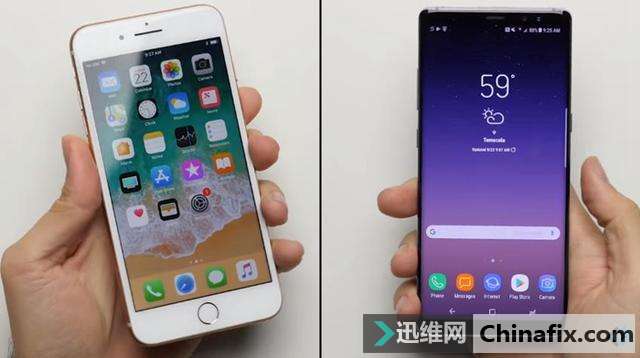 iPhone 8 Plus和三星Note 8跌落测验对比,还是戴手机套吧