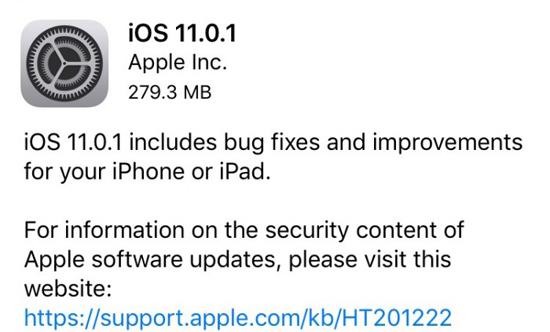 ƻiOS 11.0.1賿ʽͣƷȺ͵