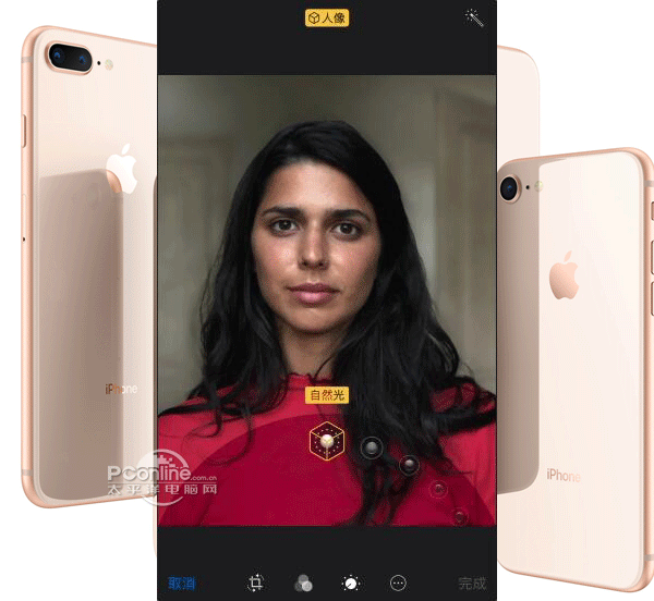 iPhone 8 Plus人像光效与真实布光差多少?