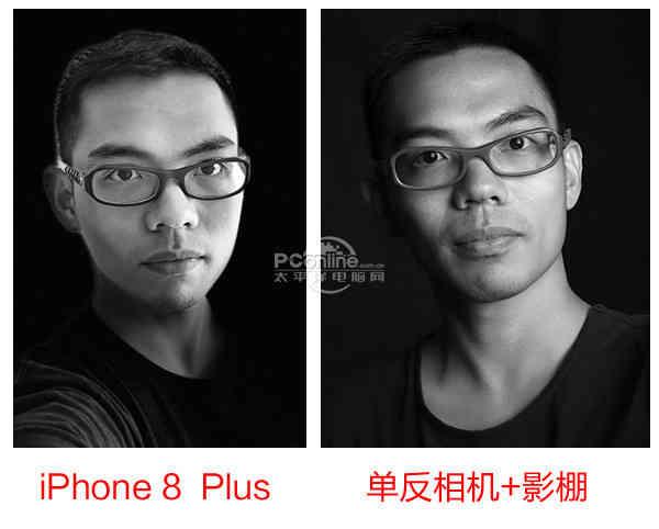 iPhone 8 Plus人像光效与真实布光差多少?
