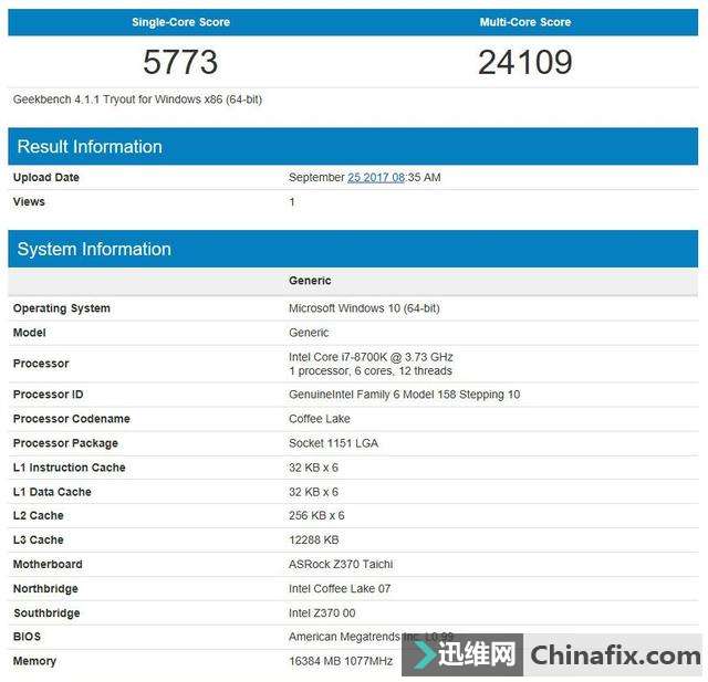 性能提升显著但发热不容小觑,i7-8700K/华擎Z370 Taichi装机小测