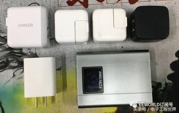 几款电源适配器(充电器)纹波对比