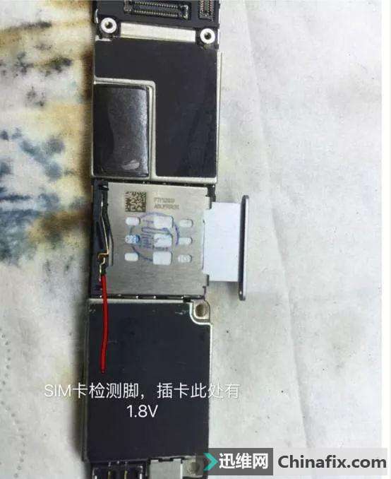 维修狮:iPhone手机 6p电击板不读卡维修案例(二)