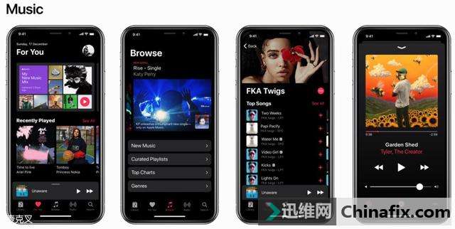 苹果iOS开启高逼格模式:全新黑夜模式渲染,更全面,更彻底!