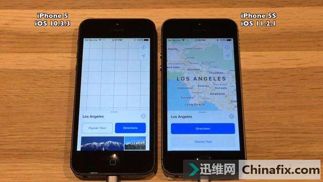 实测运行苹果iOS10的iPhone5和运行苹果iOS11的5S谁更快