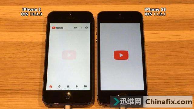 实测运行苹果iOS10的iPhone5和运行苹果iOS11的5S谁更快
