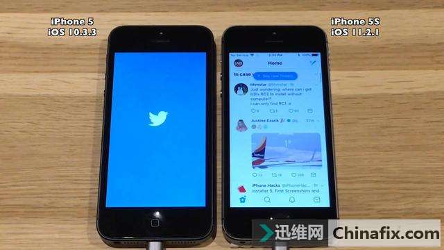实测运行苹果iOS10的iPhone5和运行苹果iOS11的5S谁更快