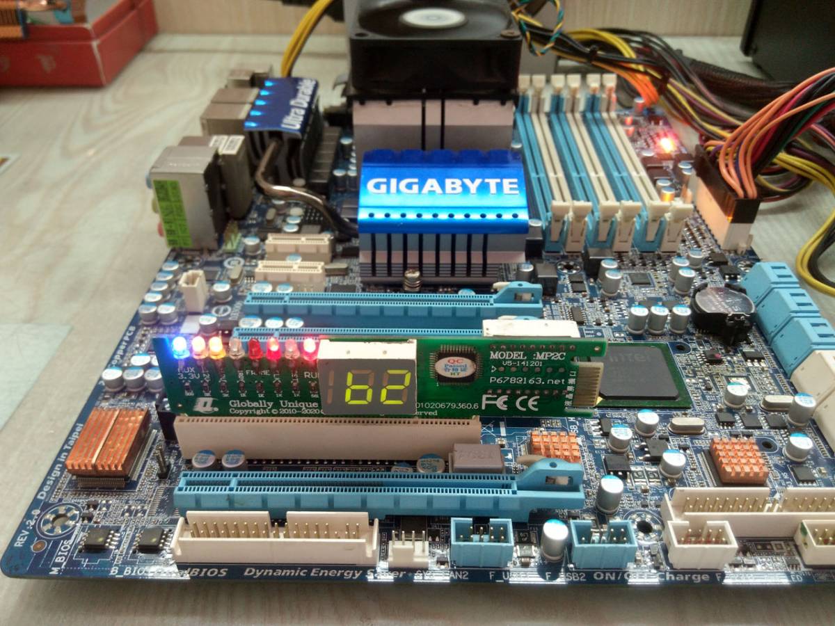 技嘉ga-x58a-ud3r有复位不走码维修一例