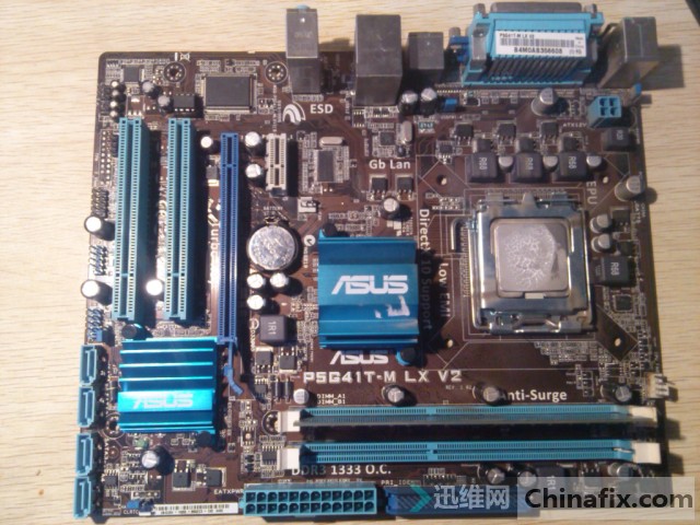 华硕pg41t-m lx v2不跑码无复位无时钟维修一例