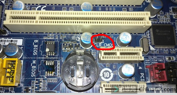 技嘉770主板clrcmos引脚短路