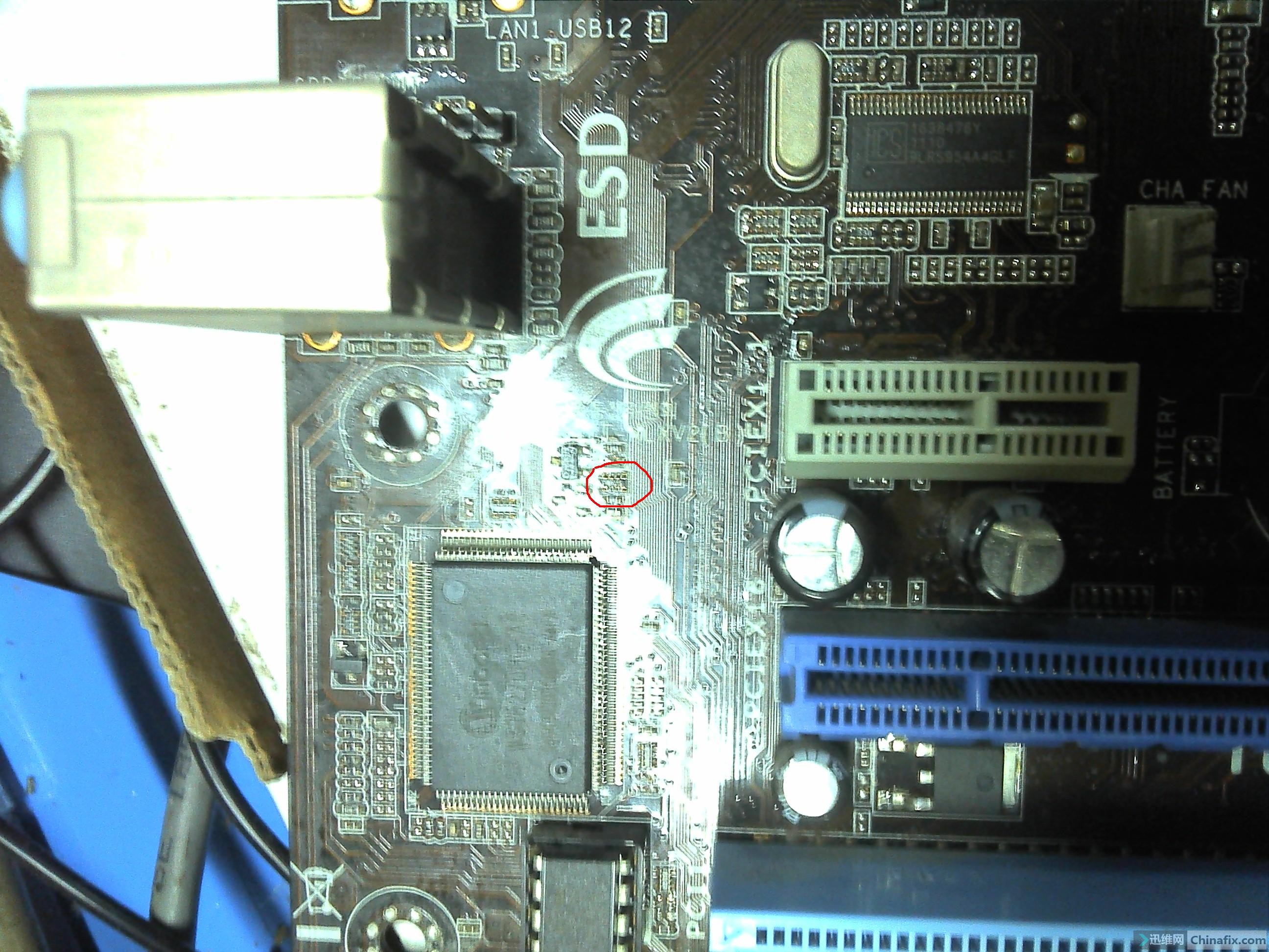 asus_p5g41t-m-lx-v2又见822排阻不跑码故障