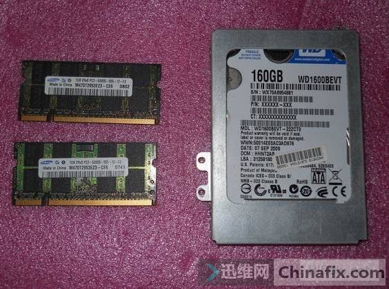 ʼǱӲ̣ڴ 160G  DDR2 1G*2