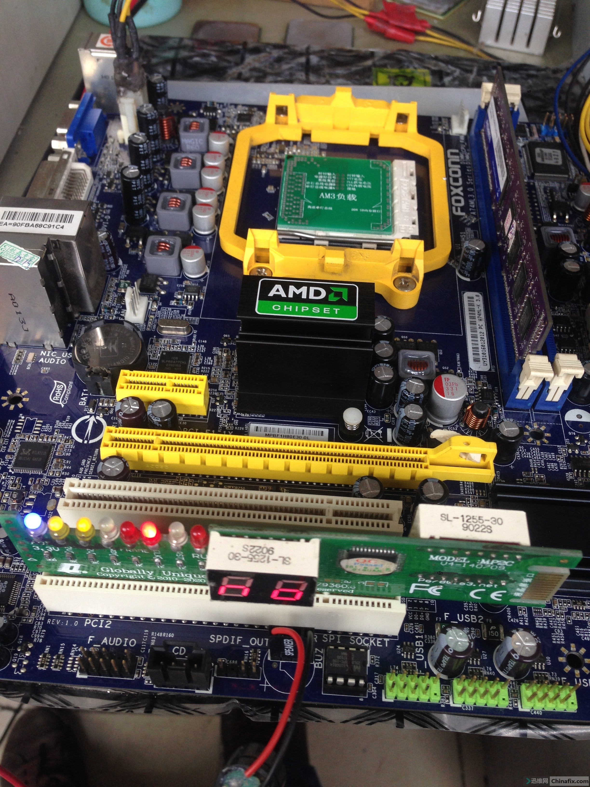 foxcom主板am3的无cpu供电up6215ak怪现象救助