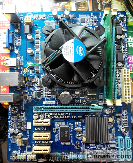 技嘉h61m-s2-b3 卡在logo后掉电 维修一例