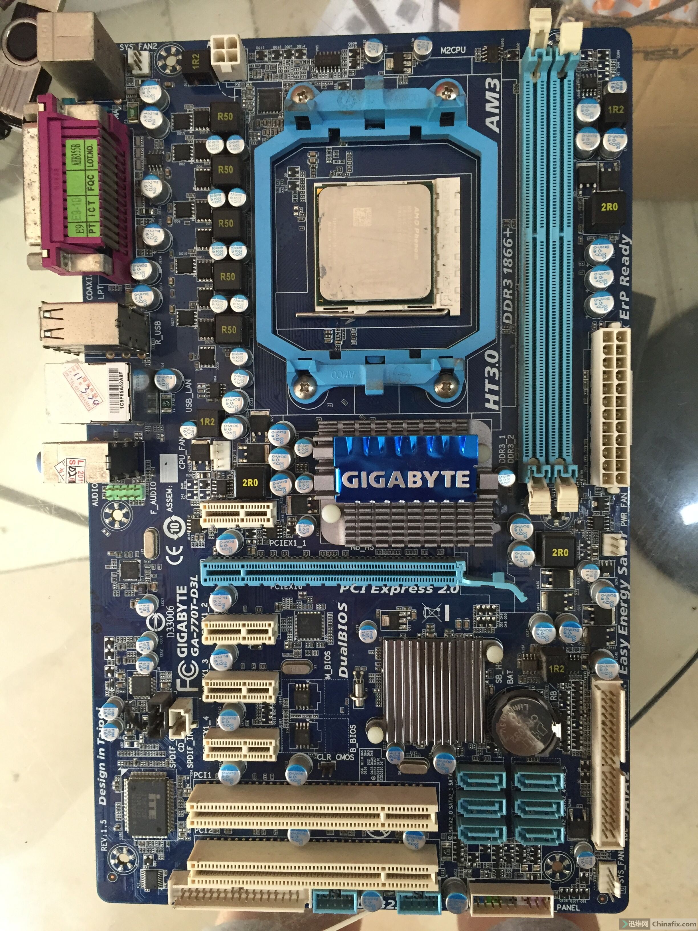 amd羿龙iix4955和技嘉770td3l一套