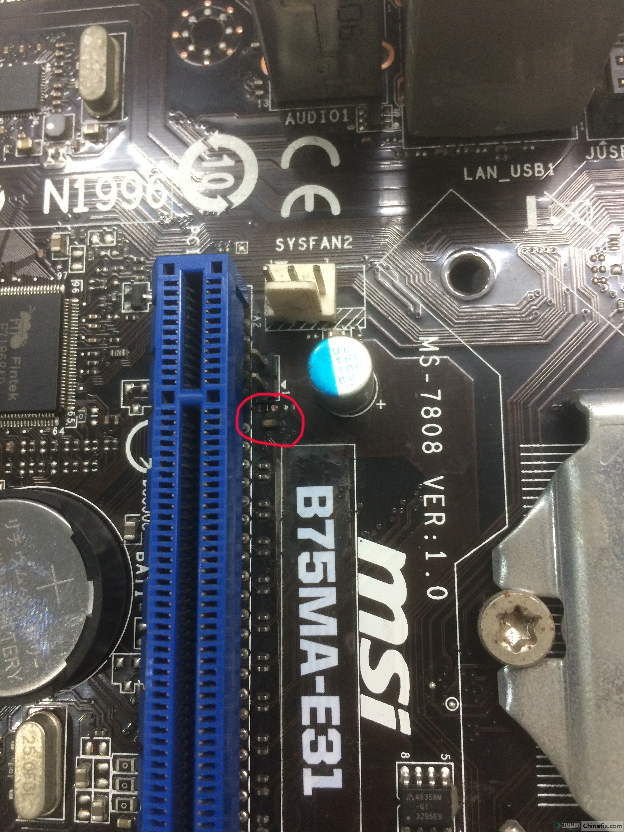 Msi b75ma e31 схема подключения