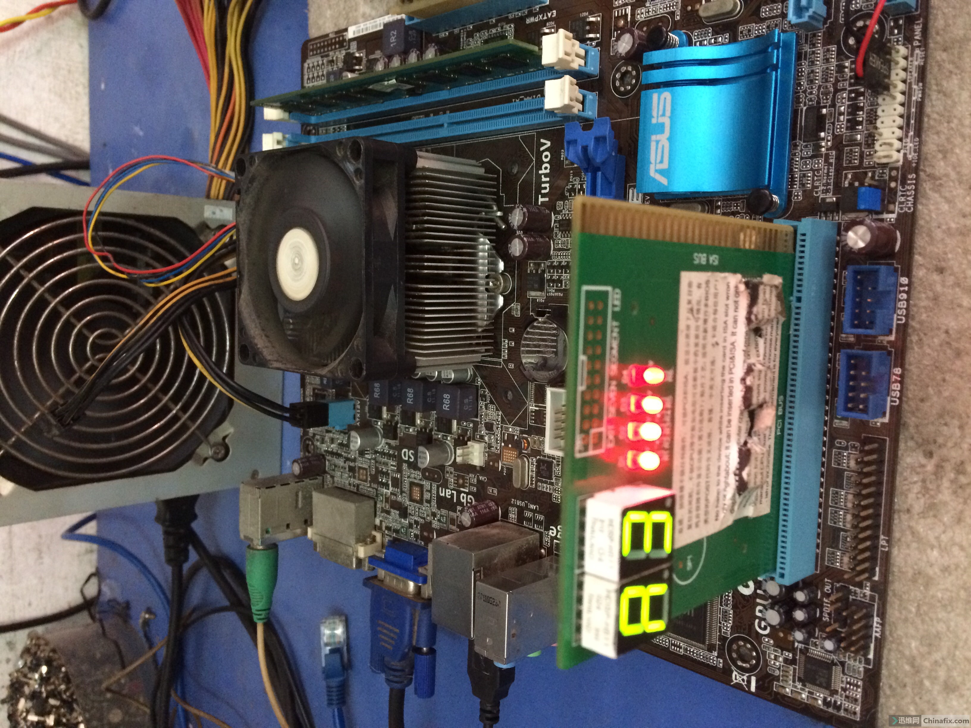 新手修复华硕p8h61mle跑20