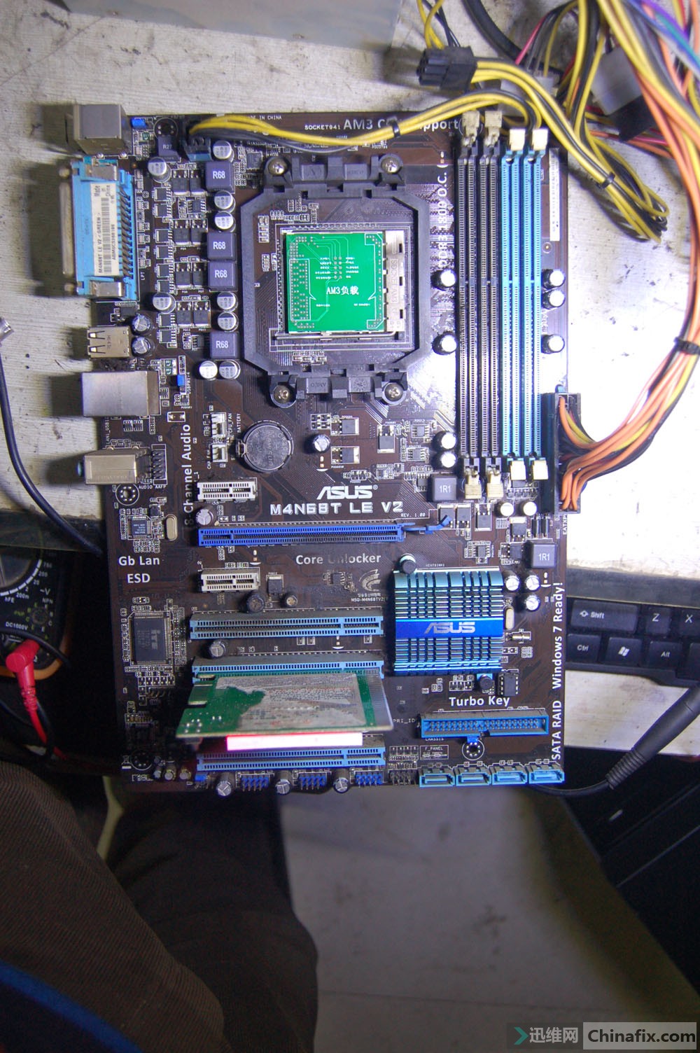 华硕m4n68tlev2无复位不跑码