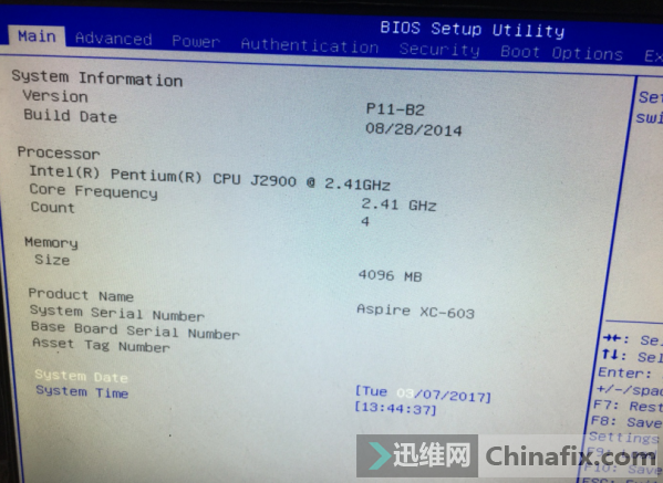 Aspire XC-603 BIOS װwin7