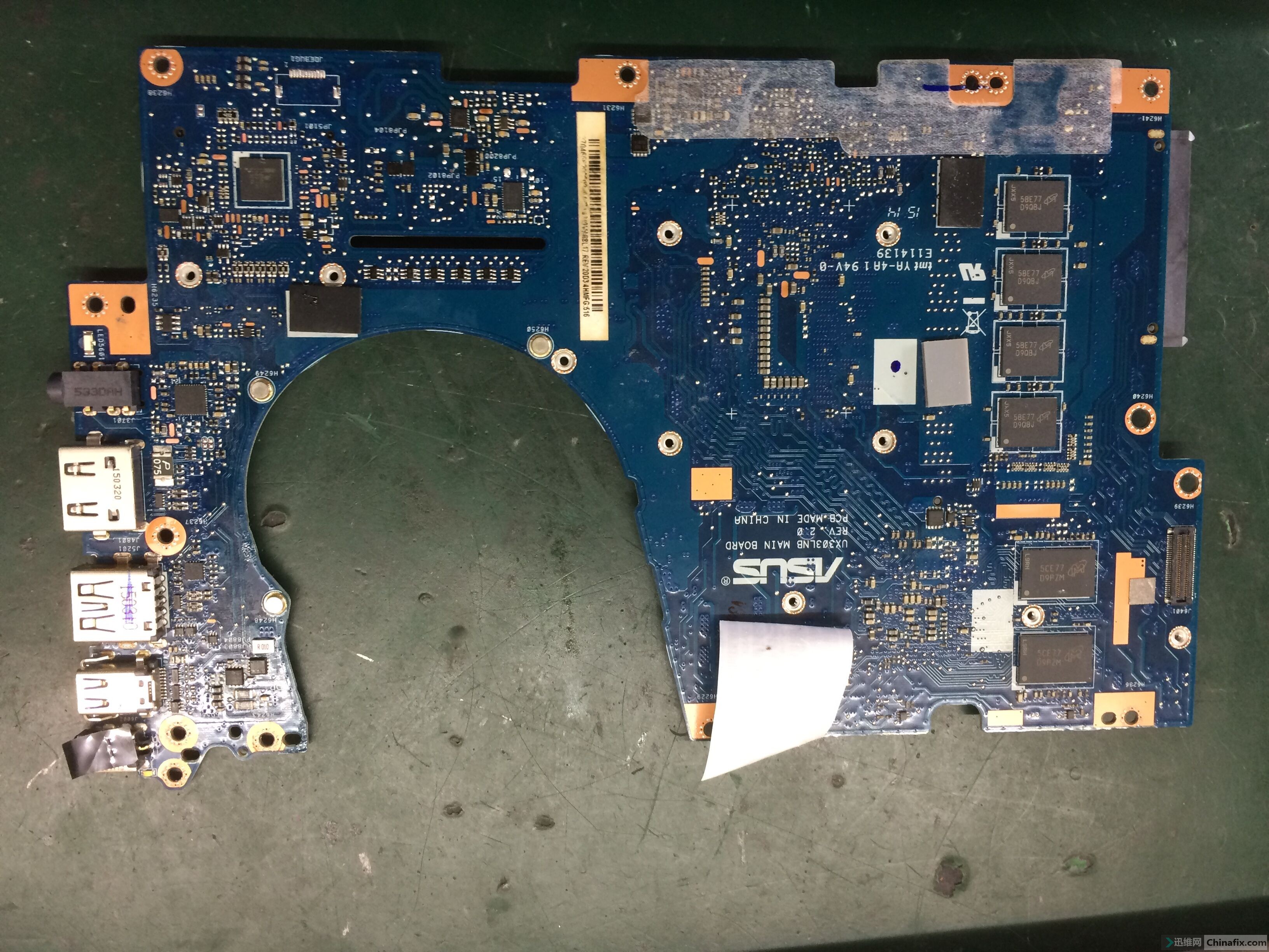 华硕u303l35v芯片1225c代换1285a成功