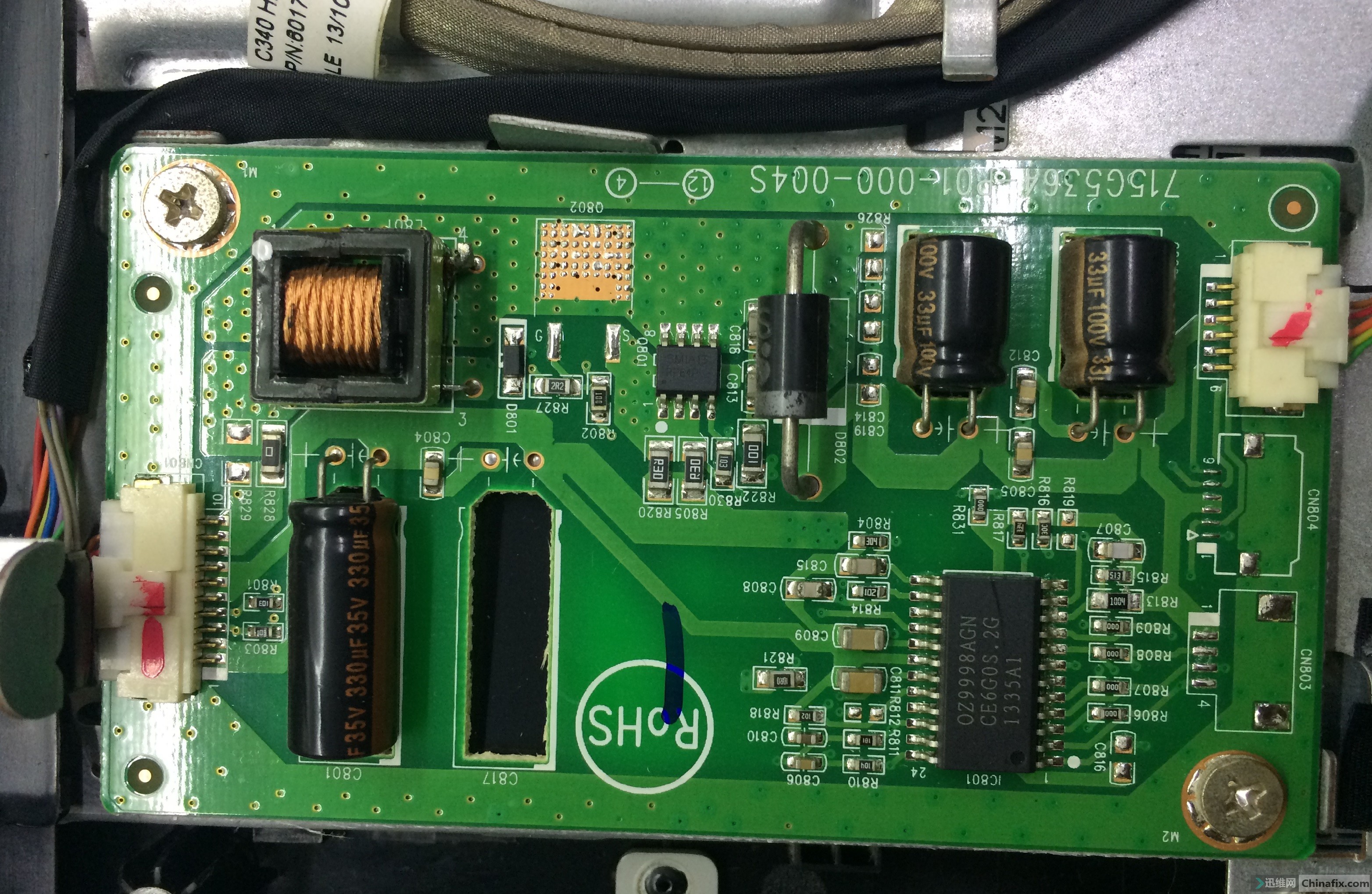 联想一体机c340 暗屏维修(附高清图)