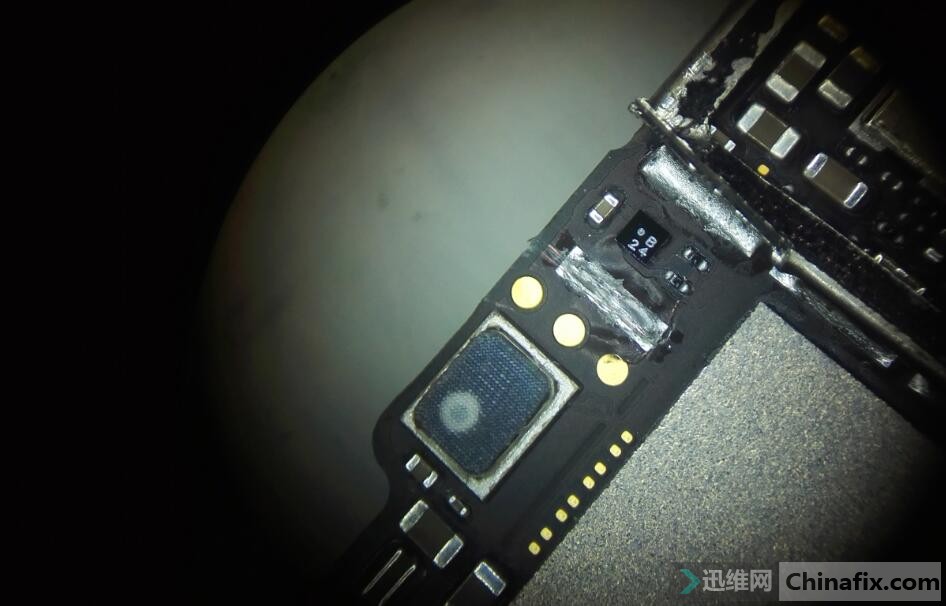 苹果6指纹码片到cpu断线刮骨疗伤的详细晒图