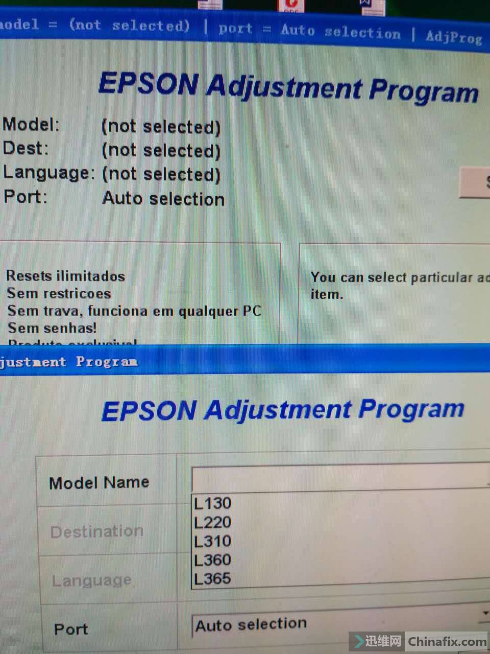 epson l130 adjustment program