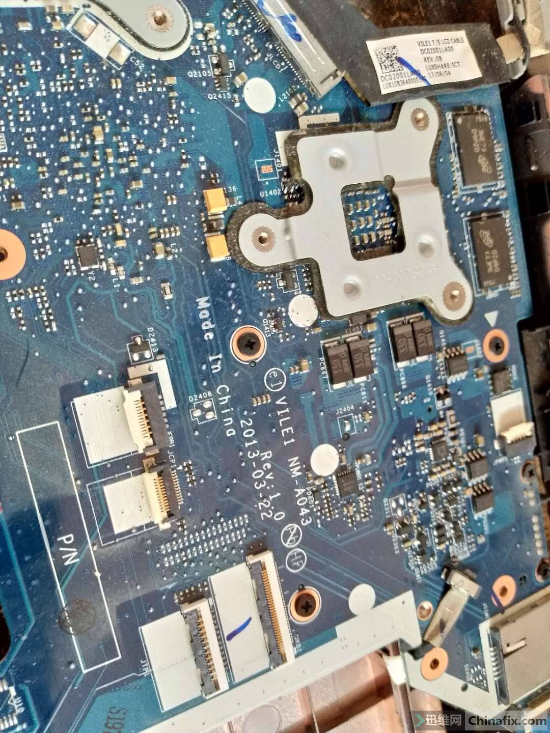 联想e431笔记本主板跑089左右刷bios好了