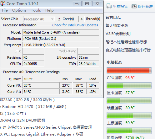 ˶ K42JE cpu¶һֱ98 ¶