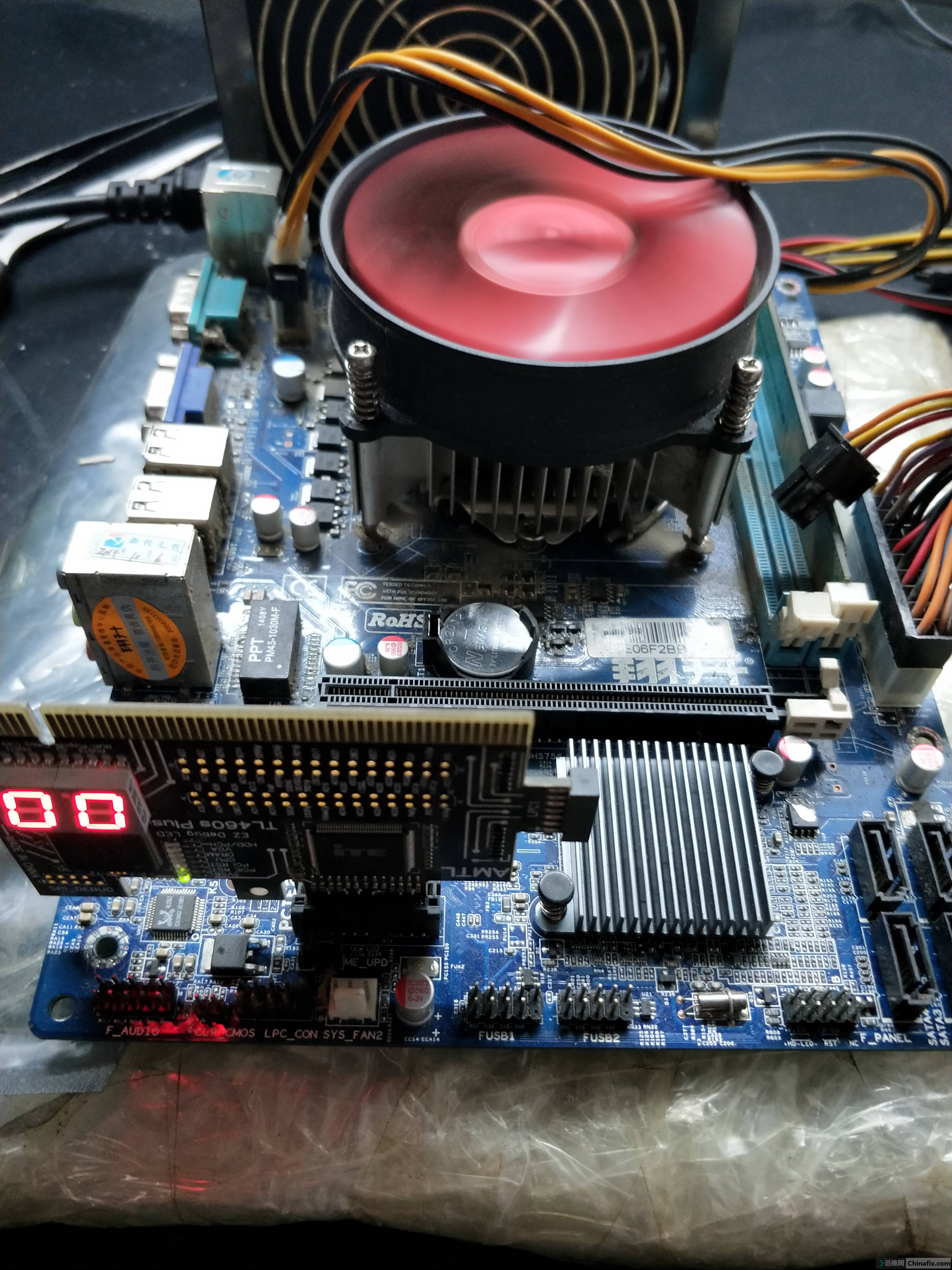 翔升h61m无总线cpu供电维修