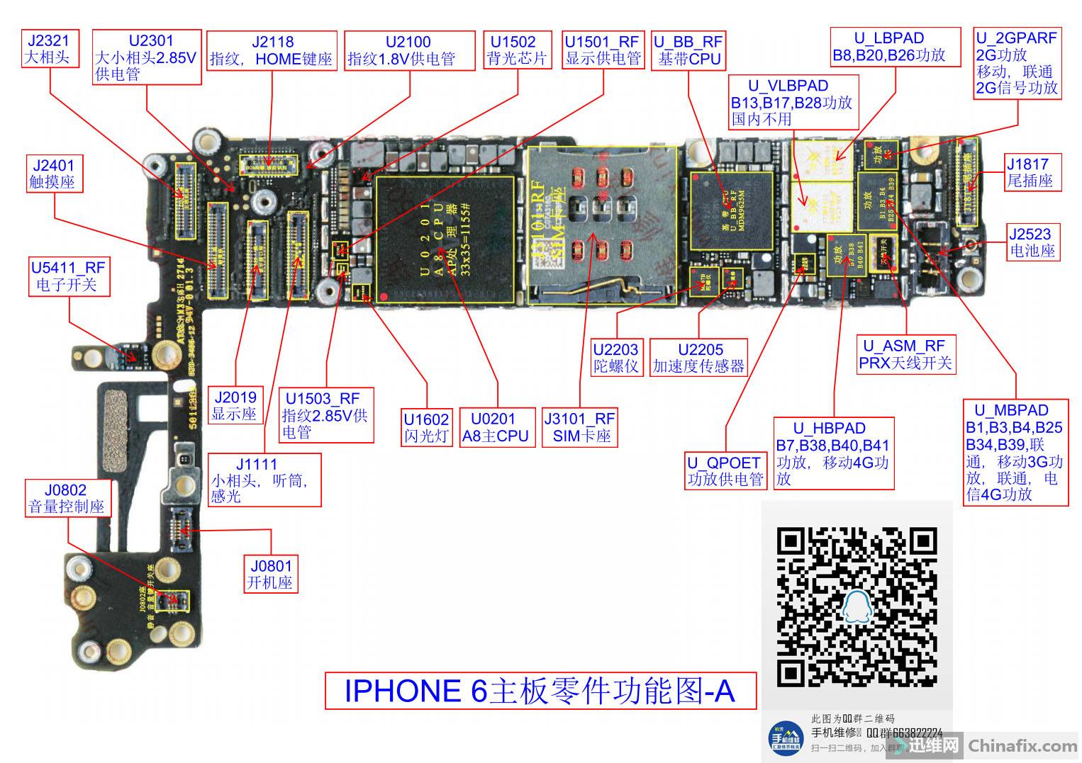 苹果6主板电路图图片
