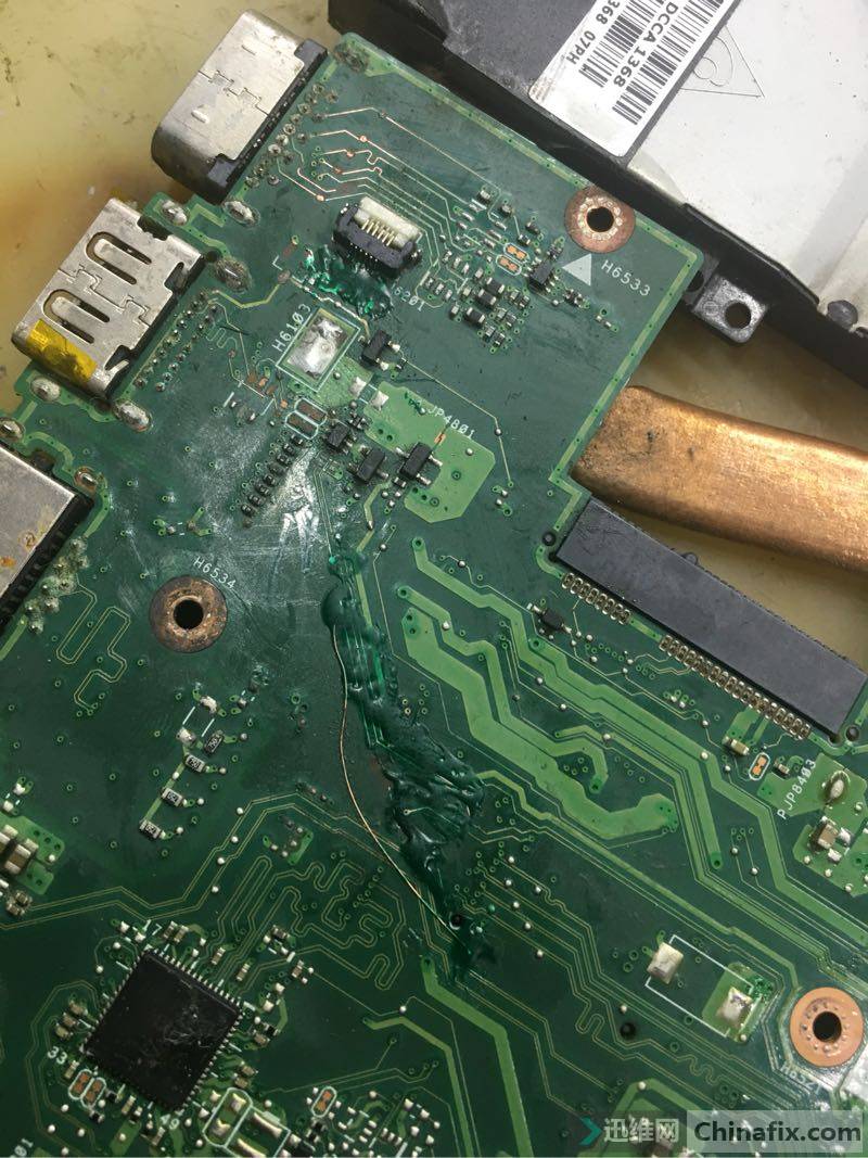 华硕x550cc主板进水