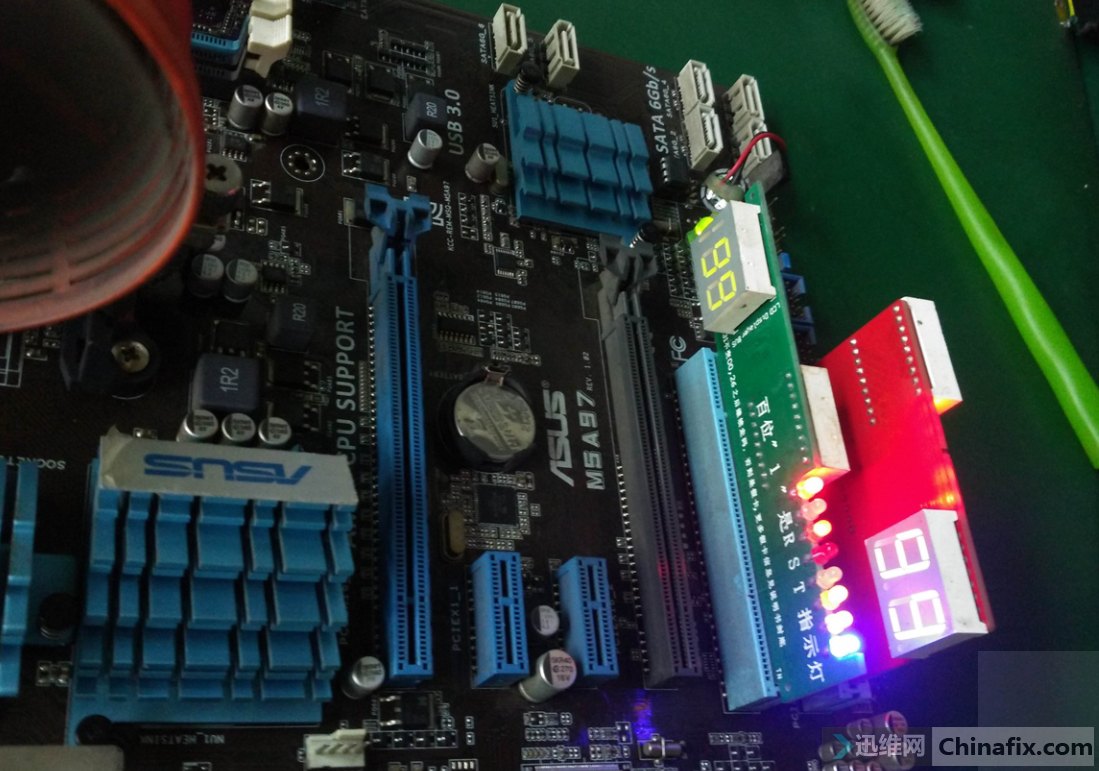 菜鸟维修asus m5a97 rev.1.02不跑码,或直接跑0c,8c-迅维网-维修论坛