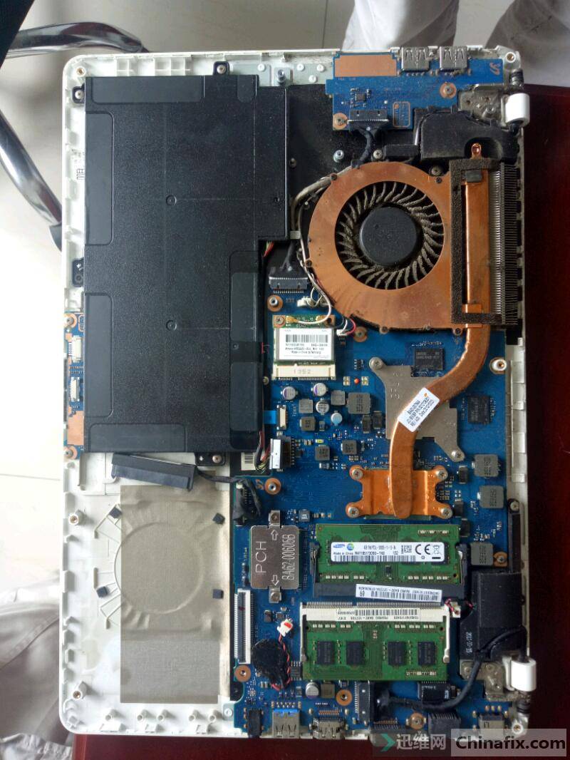 三星450r4v笔记本拆机换固态清灰后无法正常开机